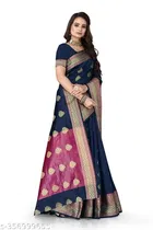 Banarasi Silk Zari Woven Saree for Women 