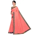 सिद्धिदाता टेक्सटाइल विमेंस ज़ेरी बॉर्डर कॉटन साड़ी विद अन-स्टीट्च्ड ब्लाउज पीस 