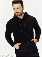 Woolen Full Sleeves Hooded Sweatshirt for Men 