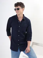 100% Cotton Full Sleeves Striped Shirt for Men 