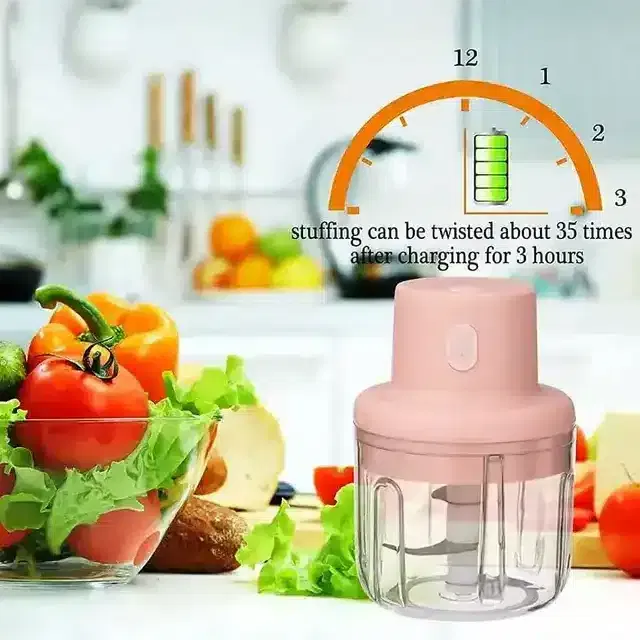 K Kudos Mini Vegetable Chopper (Peach)