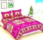 Woolen Double Size Bedsheet with 2 Pillow Covers (Pink, 90x90 Inches)