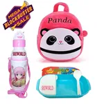 Fabric Backpack with Lunch Box & Water Bottle for Kids 