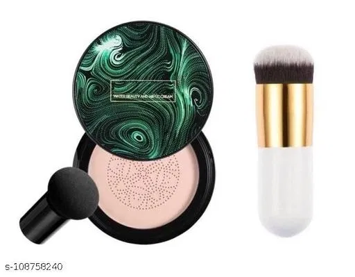 Foundation Korean Mushroom Head CC Cream Concealer Whitening Cosmetic Waterproof Brighten Face Base Tone Foundation with foundation brush