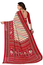 Kanooda Prints Georgette Women Saree With Un-stitched Blouse 