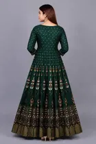 Rayon Gown for Women, Green 