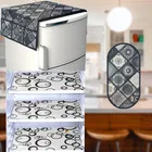 PVC Fridge Top Cover with 6 Utility Pockets & Handle Cover with 3 Pcs Shelf Mats 