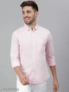 Cotton Blend Solid Full Sleeves Shirt for Men 
