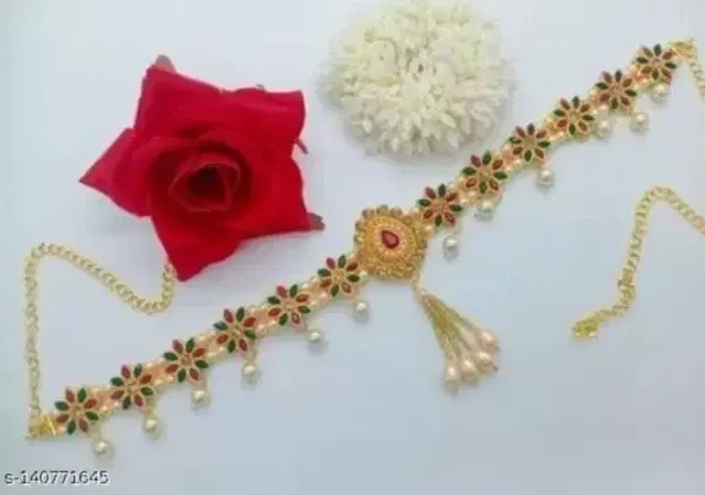 Beads Kamarband for Women, Gold