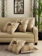 Jute Fabric Printed Cushion Covers 