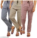 Cotton Trousers for Mens (Multicolor, M) (Pack of 3)