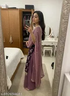 Embroidered Anarkali Party Suit for Women 