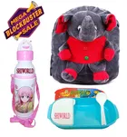 Fabric Backpack with Lunch Box & Water Bottle for Kids 