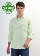 100% Cotton Full Sleeves Solid Shirt for Men 
