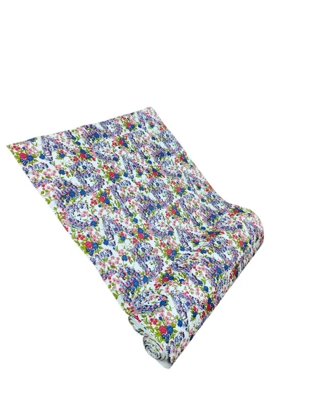 Laminated Non Woven Multipurpose Kitchen Cabinet Drawer Shelf Mat (Multicolor, 45x500 cm)