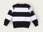 Acrylic Striped Sweater For Boys, Black & White 
