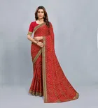 Georgette Printed Saree for Women 
