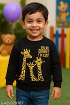 Cotton Printed Hoodie for Boys, Black 