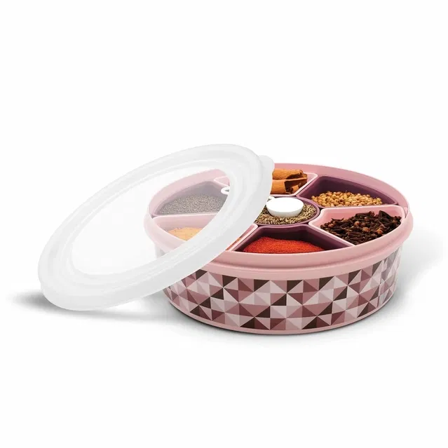Asian 7 Sections Round Masala Box, Assorted