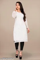 Net Kurti for Women,  White  