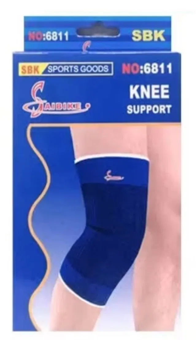 Polyester Solid Knee Sleeves for Women (Blue, Set of 1)