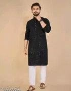 Embellished Rayon Kurta Set for Men 