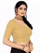 Readymade Stretchable Polyester Blouses for Women ,Beige 