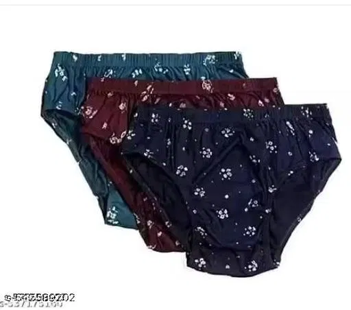 Floral Low Rise Hipster Briefs for Women, Pack of 3 (Navy Blue, 3XL)