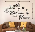 Welcome To Our Home Self Adhesive Wall Stickers