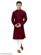 Solid Regular Cotton Blend Mandarin Neck Shirt for Men 