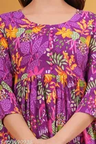 Rayon Kurti for Women, Pink 