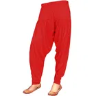 Viscose Rayon Solid Patiala for Women (Red, 2XL)