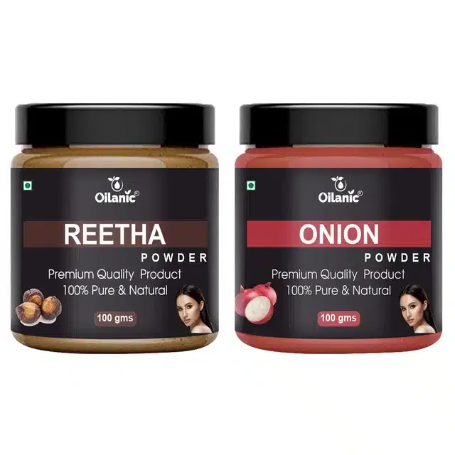 Natural Reetha & Onion Powder for Skin & Hair (Pack of 2, 100 g)