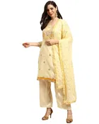 Chanderi Silk Unstitched Salwar Suit Fabric for Women 