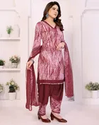 Crepe Floral Punjabi Suits for Women 