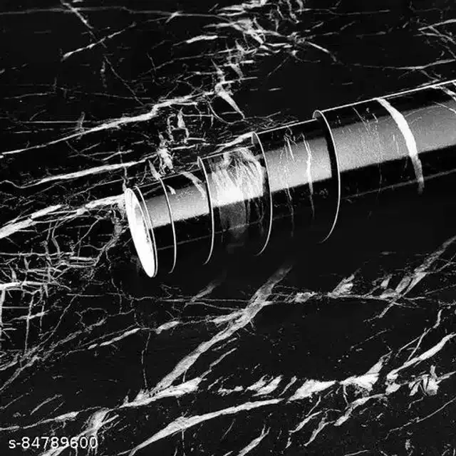 PVC Wallpaper for Home (Black, 60x200 cm)