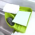 के कुडोस प्लास्टिक किचन सिंक आर्गेनाइजर कार्नर ट्रे