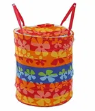 Laundry Bag Foldable Collapsible Round Basket, Multicolor