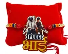 Wooden Rakhi with Greeting Card & Roli Chawal 