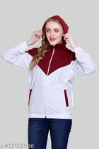 Nylon Solid Jackets for Women 