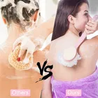 2 IN 1 Bath Brush with handle Back scrubber, Bath Brush with Soft Comfortable Bristles 