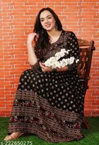 Rayon Printed Anarkali Kurti for Women 