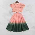 Rayon Printed Lehenga with Choli for Girls 