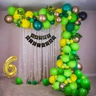 Jungle Theme 6th Birthday Balloon Decoration Kit , Multicolor, Pack Of 63