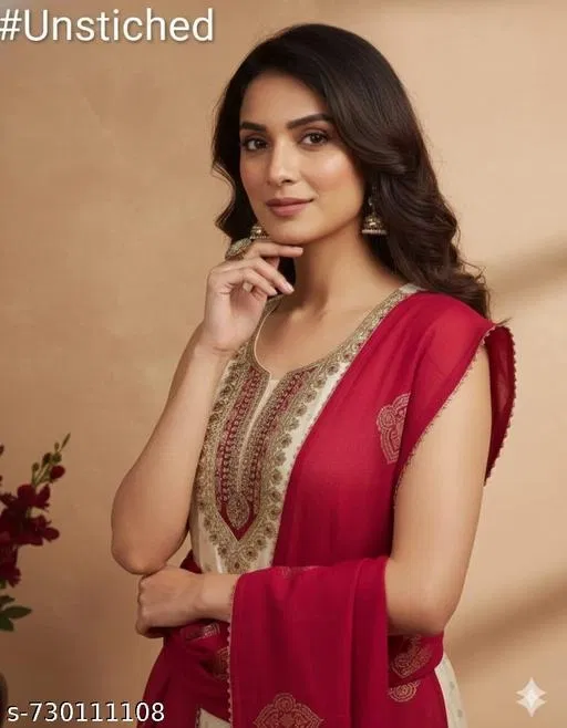 Silk Blend Punjabi/All Over Suits for Women (Multicolor, 6.05 meter (M)