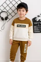 Poly Cotton Colourblocked Clothing Set for Boys 