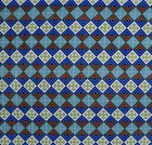 Arch Fab Blue Brown Geometry Double Bedsheet 88X90 Inch