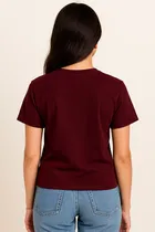 Round Neck Printed T-Shirt for Girls 