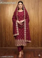 Embroidered Pakistani Suits Semi-Stitched Suits 