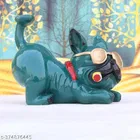 Resin Cool Bulldog Showpiece for Home Decor, Blue